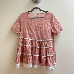 Pink Floral Babydoll Top